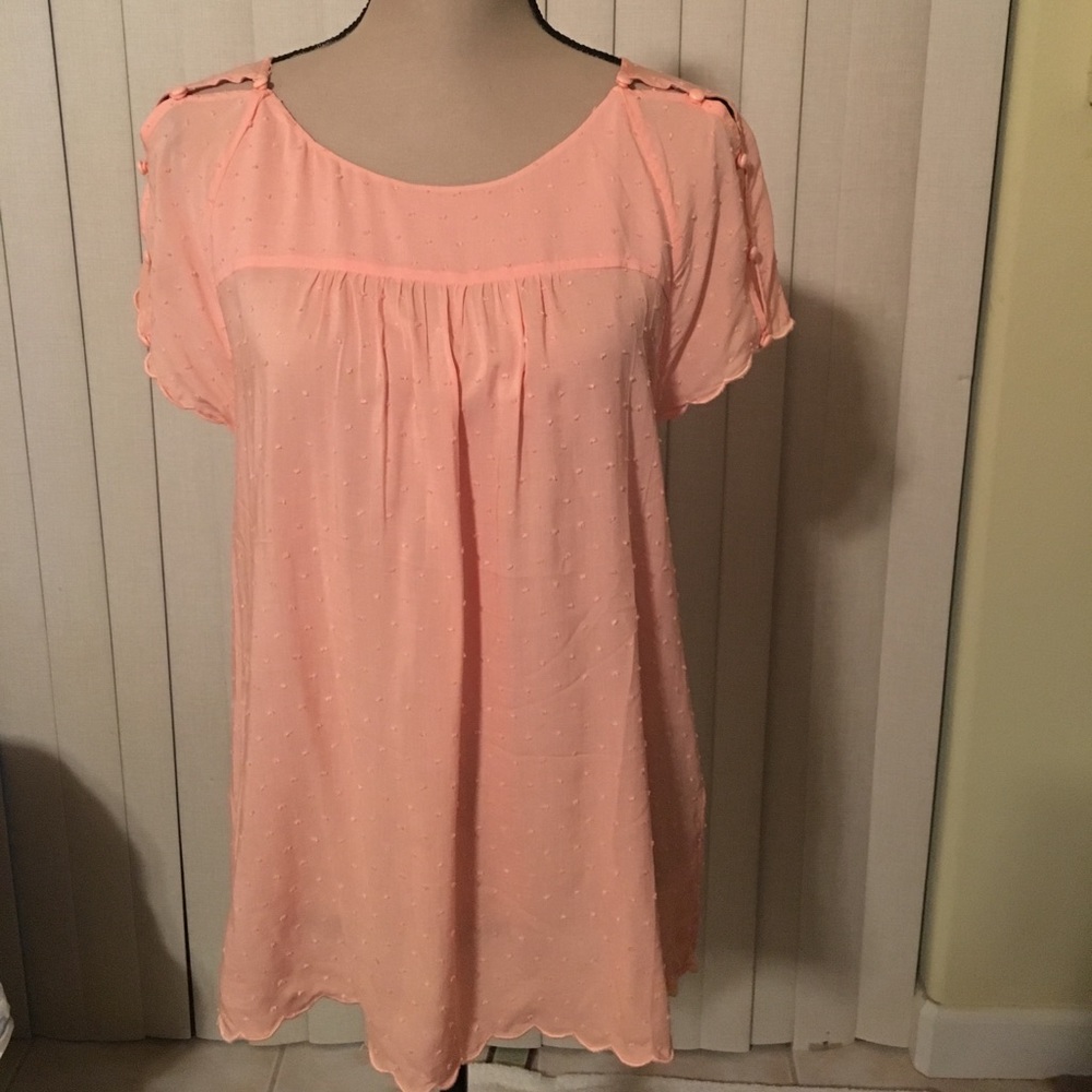 Maeve Swiss dot flutter sleeve